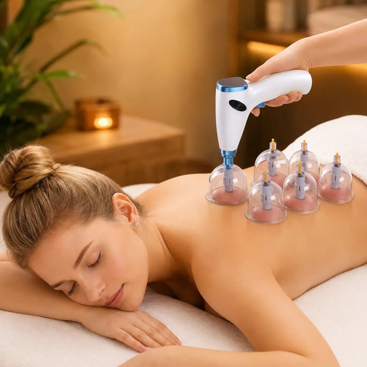 12 Cups Electric Cupping Kit Rechargeable Vacuum Hijama Cupping Gun with Extension Hose Self Body Massage Therapy Set