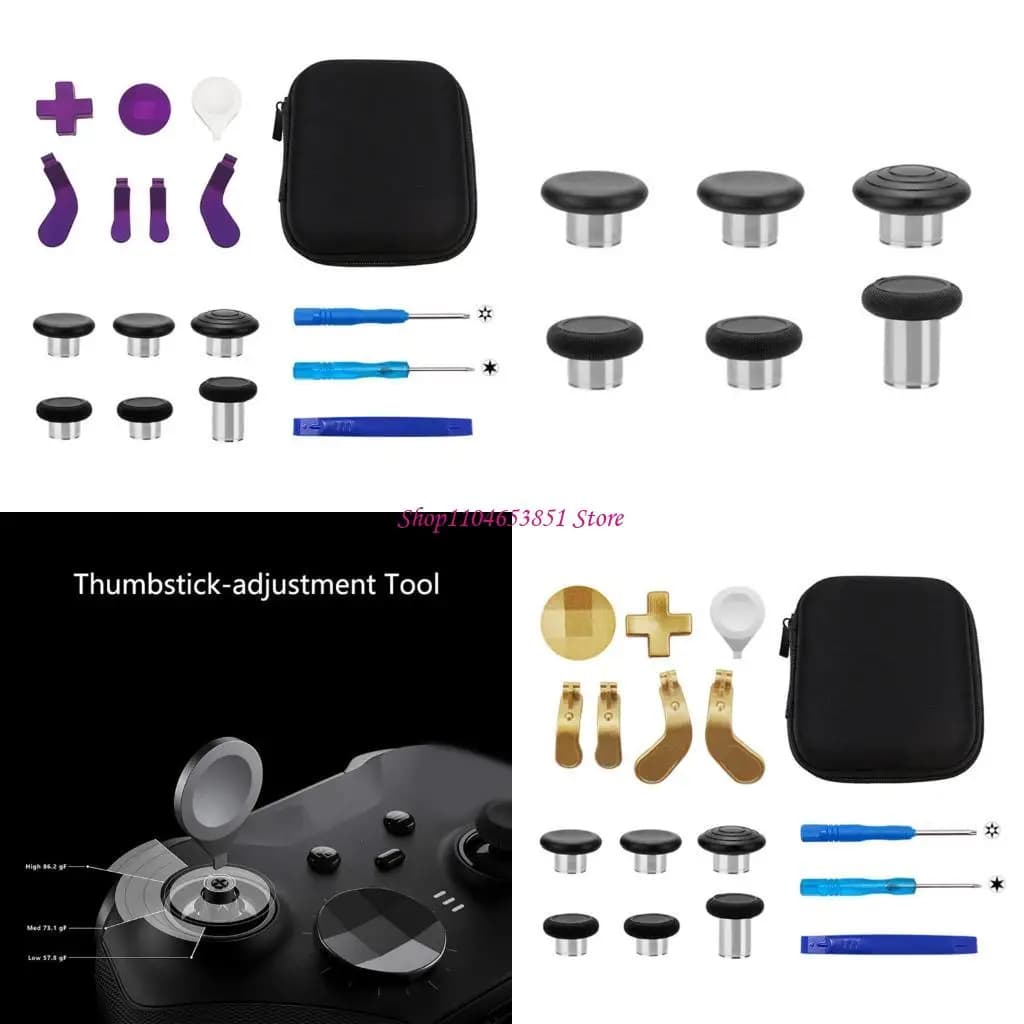 17 in 1 Game Controller Button Upgrade Metal Thumbsticks & Paddles