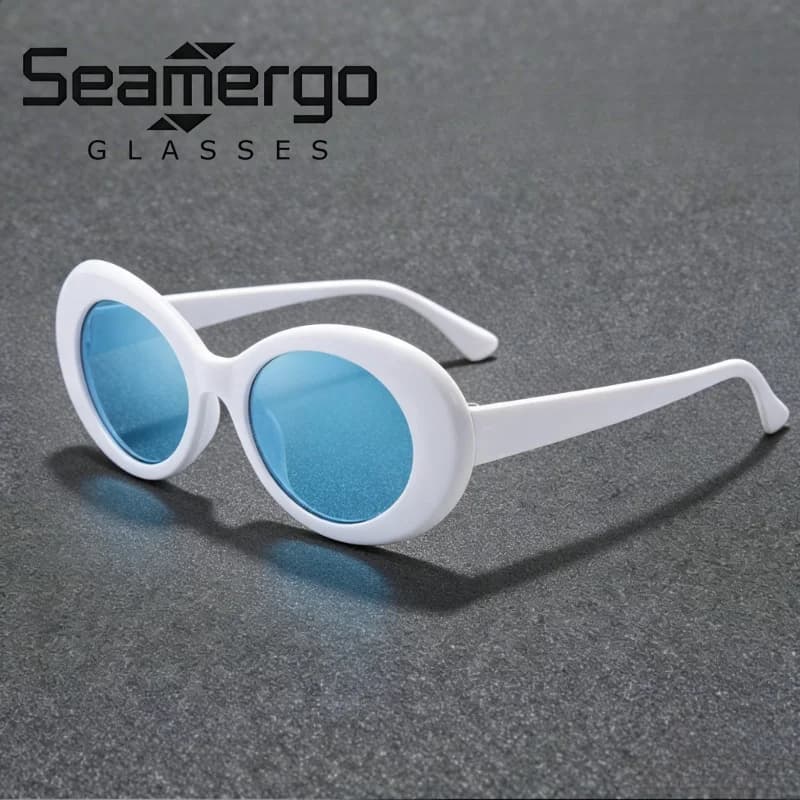 SEAMERGO Vintage Trendy Round-framed Sunglasses Punk High Quality Shades Glasses Street Photography Camping Travel Beach