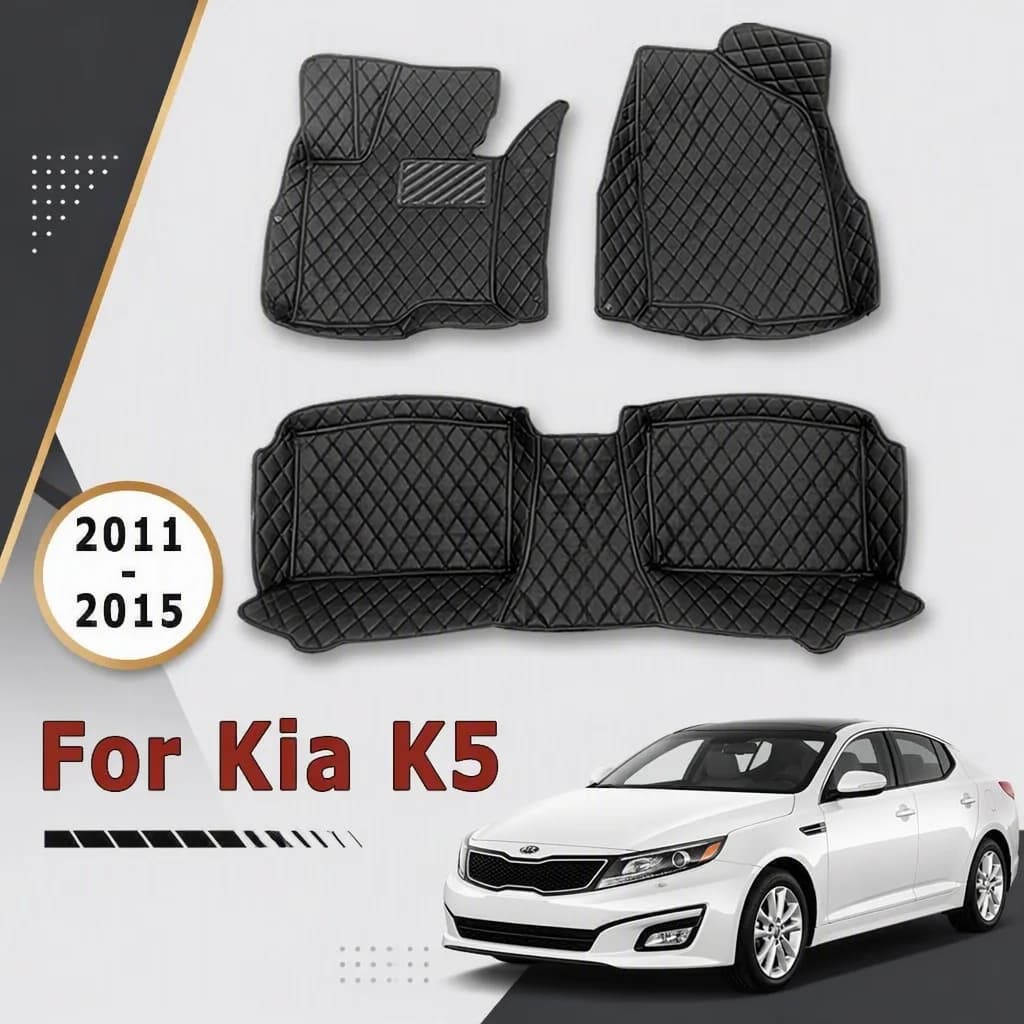 Car Floor Mat Trunk Mat For Kia Optima K5 2011 2012 2013 2014 2015 Leather Trunk Carpet Auto Interior Accessories