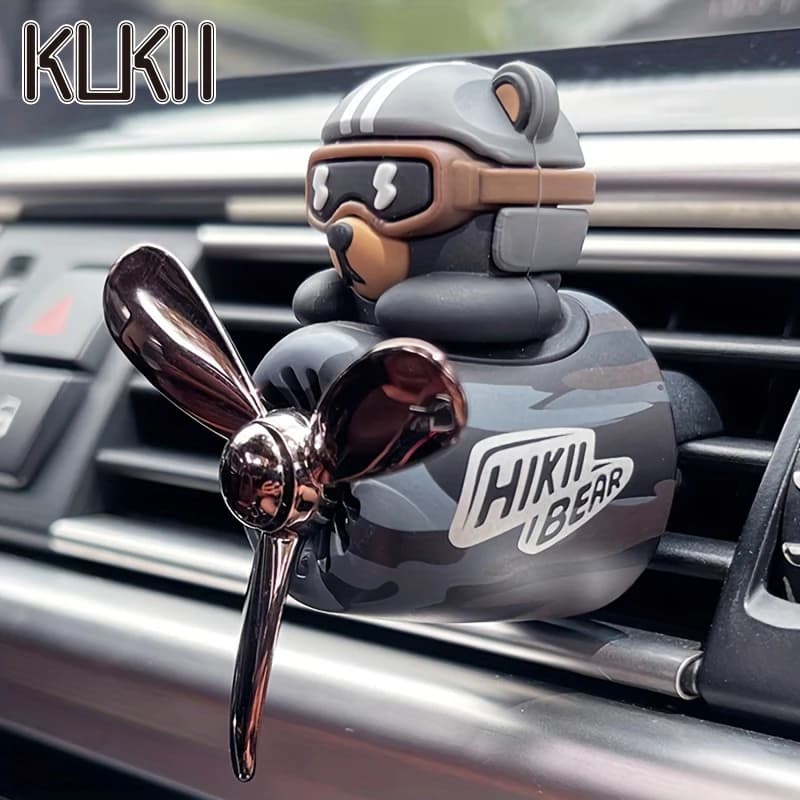 Pilot bear ornaments for auto belly clip decorations deodorant interior accessories for diffuser environments of perfume dashboard men