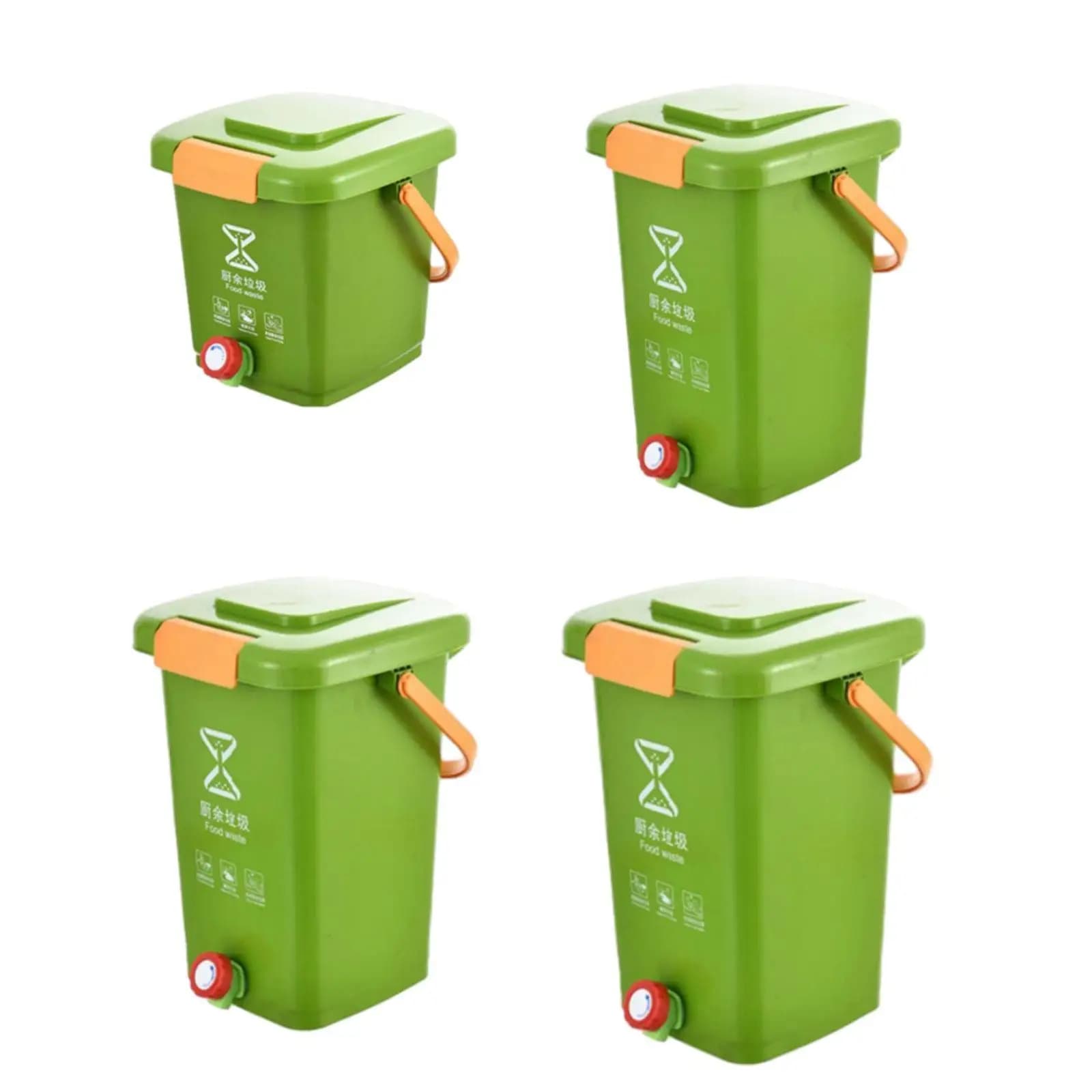 Secchio per compost da cucina Bidone per rifiuti Manico ispessito Facile da spostare Elegante bidone per compost interno Bidone della spazzatura per controsoffitto della dispensa