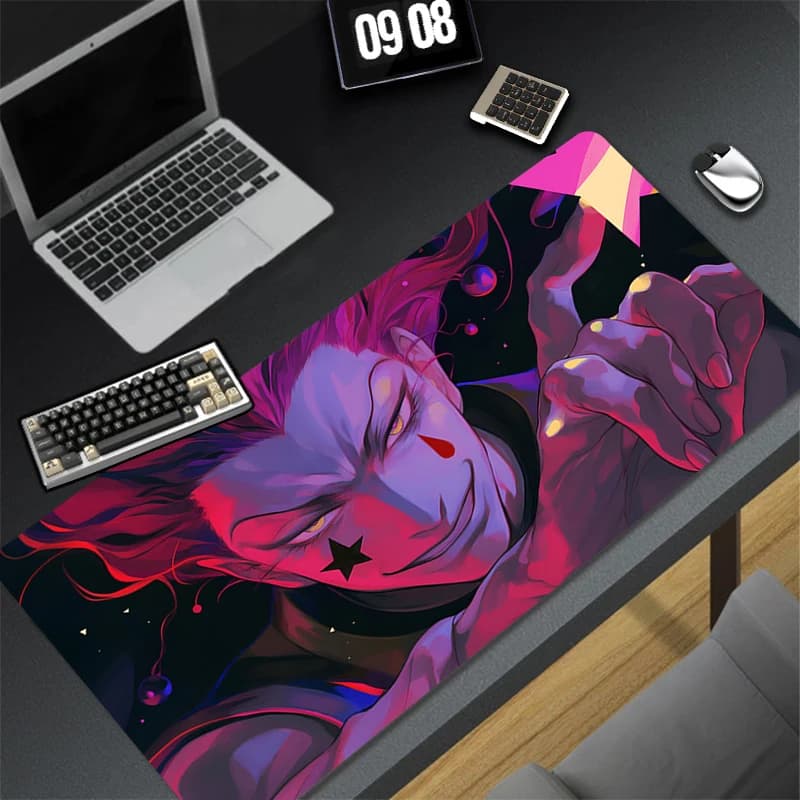 Accessori da gioco per computer Tappetino per mouse Tappetino per mouse per PC da ufficio Tappetino per tastiera H-hunter x H-hunter Hisoka Desk Decoracion Tappetino per scrivania Anime