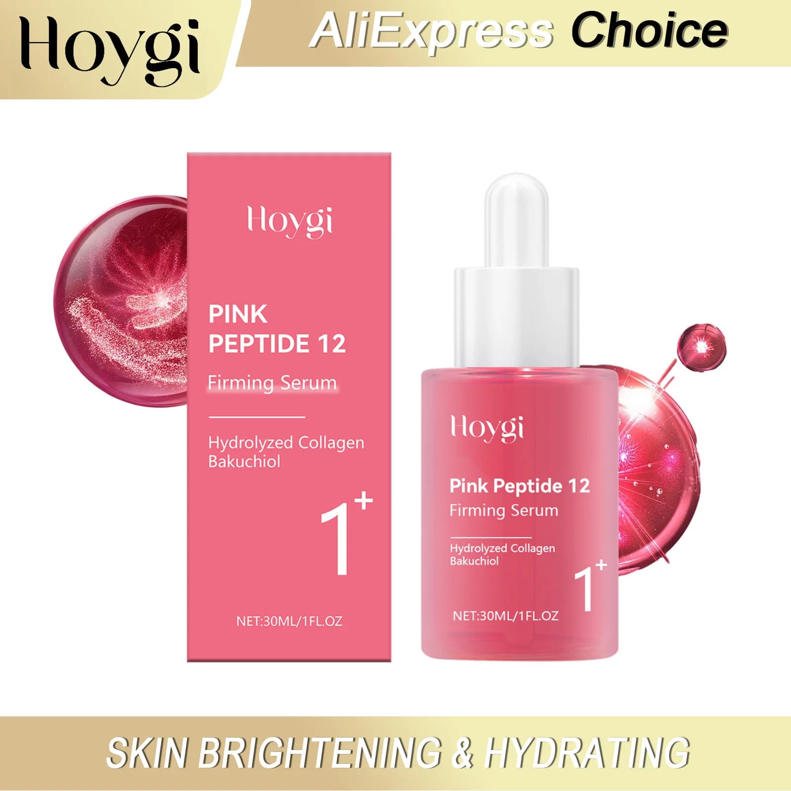 HOYGI Niacinamide Siero viso idratante Dissolvenza Melanina Schiarente Ridurre le macchie scure Anche il tono della pelle Ringiovanimento Essenza per la cura