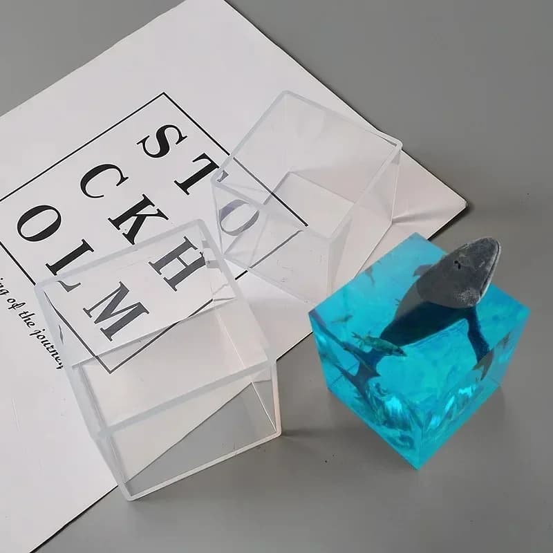 2026 Latest Models Clear Silicone Cube Molds Large Deep Square Epoxy Resin Mold Transparent Silicone Molds for Resin Casting DIY