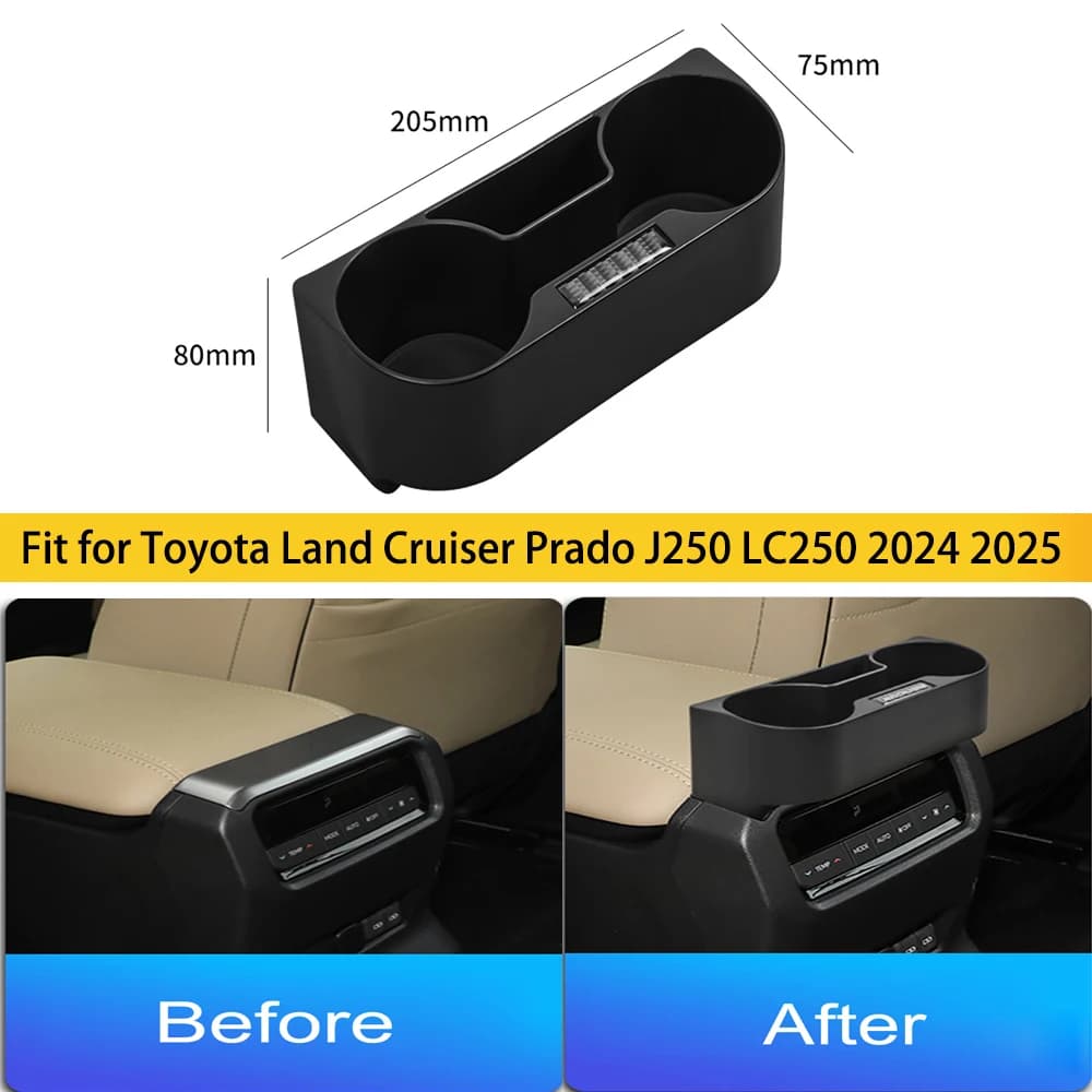 Guida a Sinistra! Per Toyota Land Cruiser Prado J250 LC250 2024 2025: Scatola portaoggetti per bracciolo auto, organizer per console centrale con portabicchieri, 1 pz