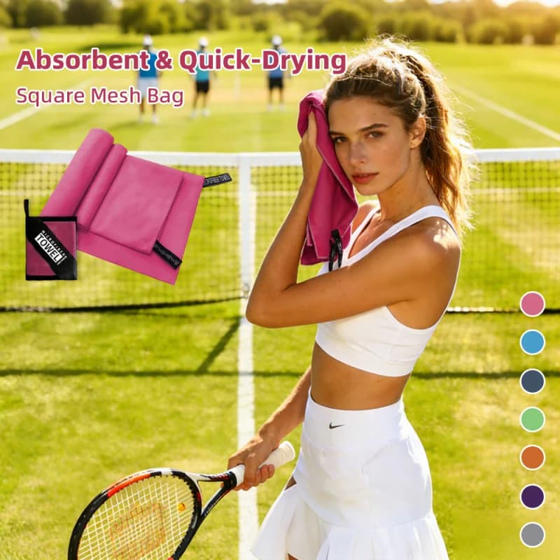 Asciugamano in Microfibra ad Asciugatura Rapida per Nuoto, Sport, Palestra, Yoga, Spiaggia, Assorbente, Morbido, Portatile con Custodia per Viaggi e Campeggio