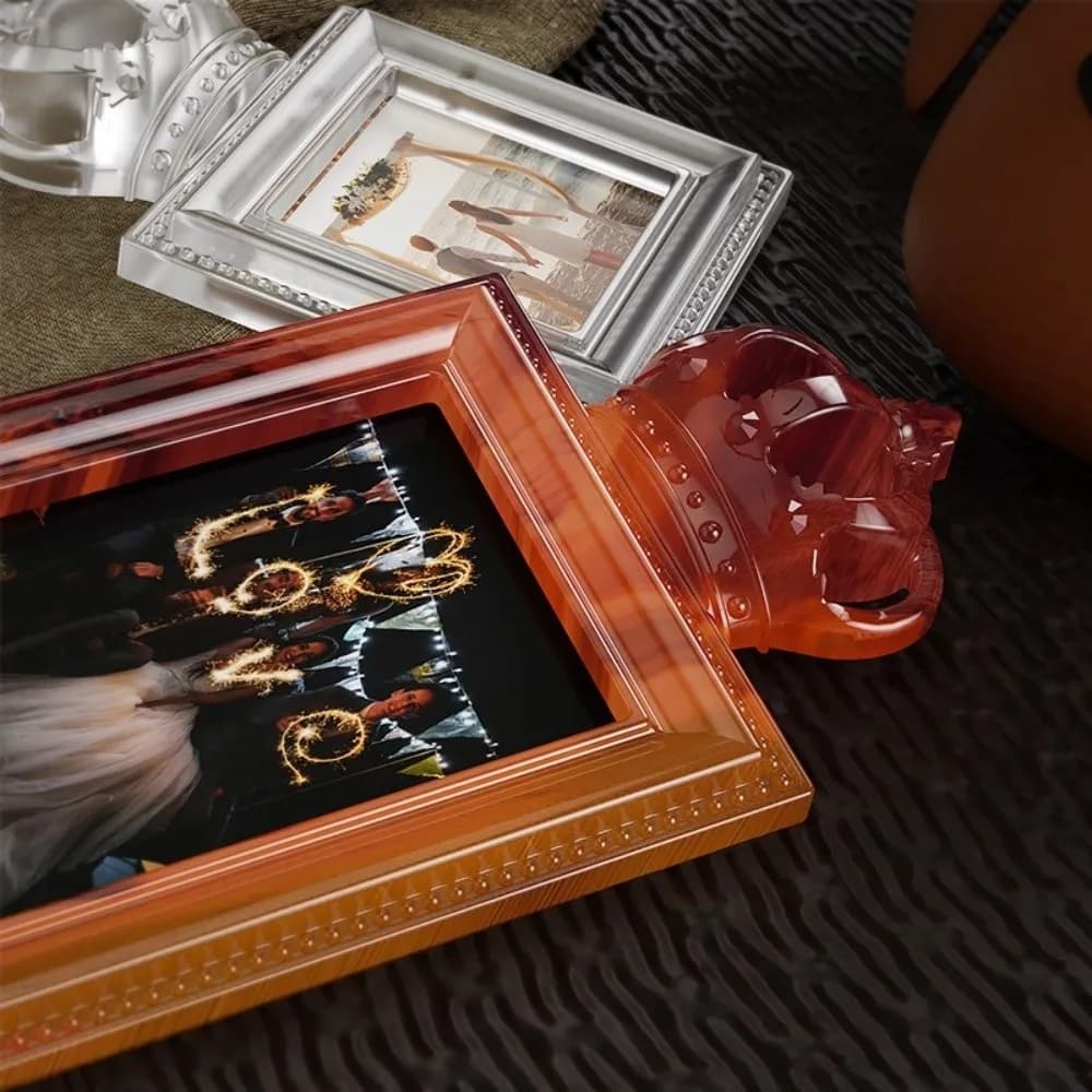 Crown Design Photo Frame Silicone Mold Oval/square/Love Classical Plaster ornament mold Non-Stick Decorative epoxy resin mold