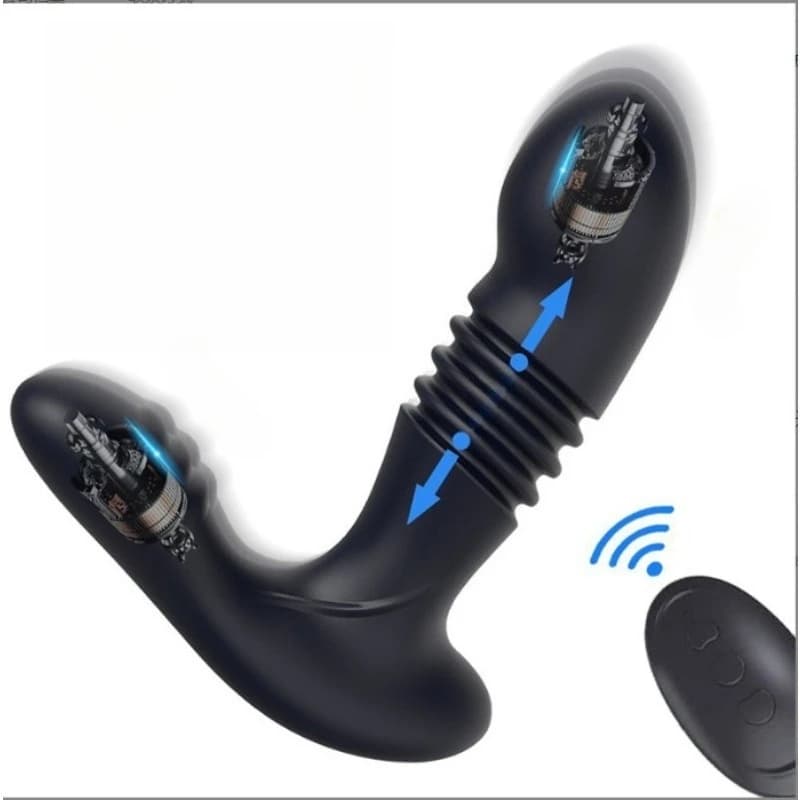 Automatic thrusting vibrating anal masturbator female sex toy gun machine male prostate massager backyard anal plug