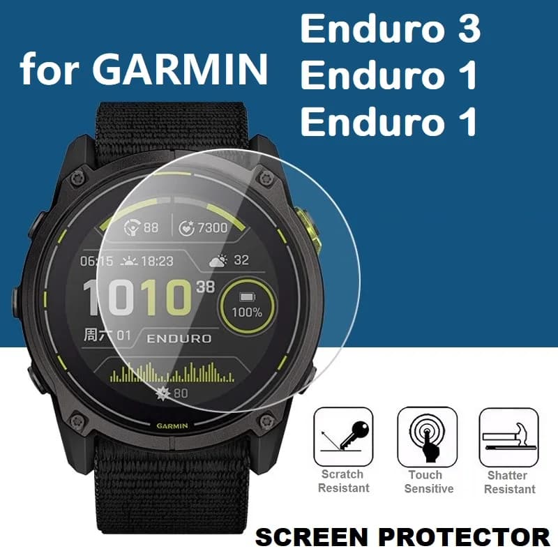 Screen Protector Film 5 pieces for Garmin Enduro 3 / Enduro 2/1 Smart Watch HD Transparent Tempered Glass Protective Film