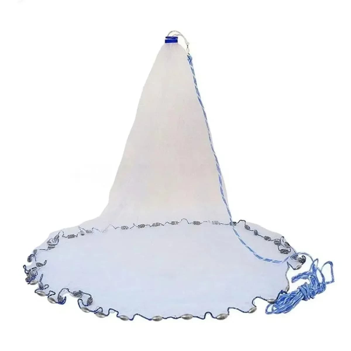 Rete da lancio per la pesca in stile USA senza anello Rete da lancio a mano Trappola per pesci Rete in nylon monofilamento Rosso De Pesca da D180 cm a 720 cm