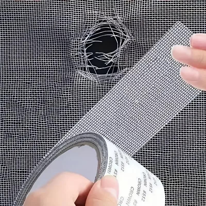 Window Screen Repair Tape DIY Self Adhesive Mesh Tape Net Door Fix Patch Anti Insect Mosquito Mesh Broken Holes Repairing Tape