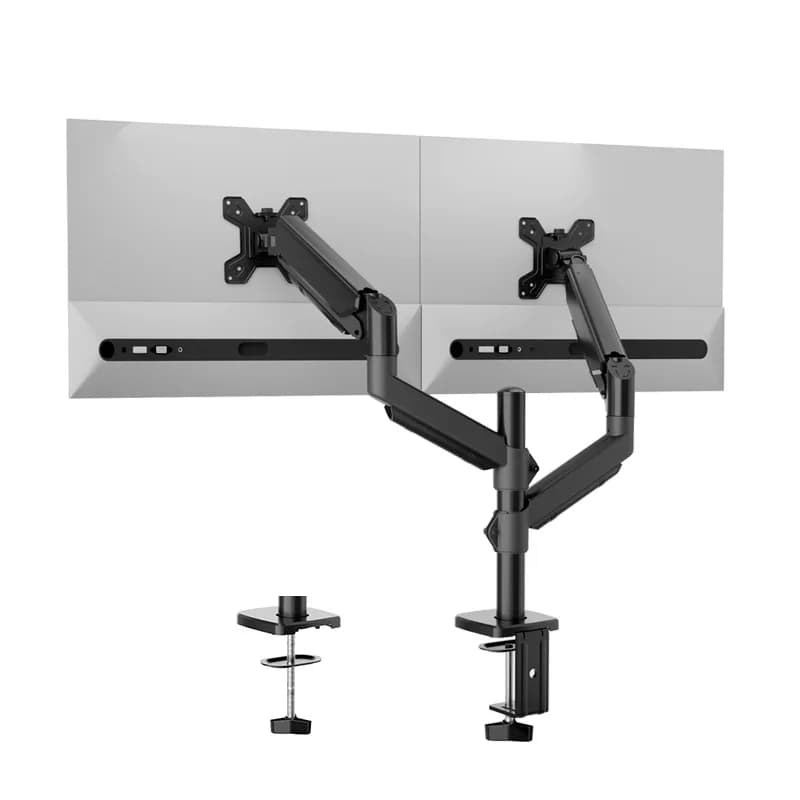 Dual Monitor Mount Gas Spring Height Adjustable Fits 13-32 Inch Computer Screen Desk Stand