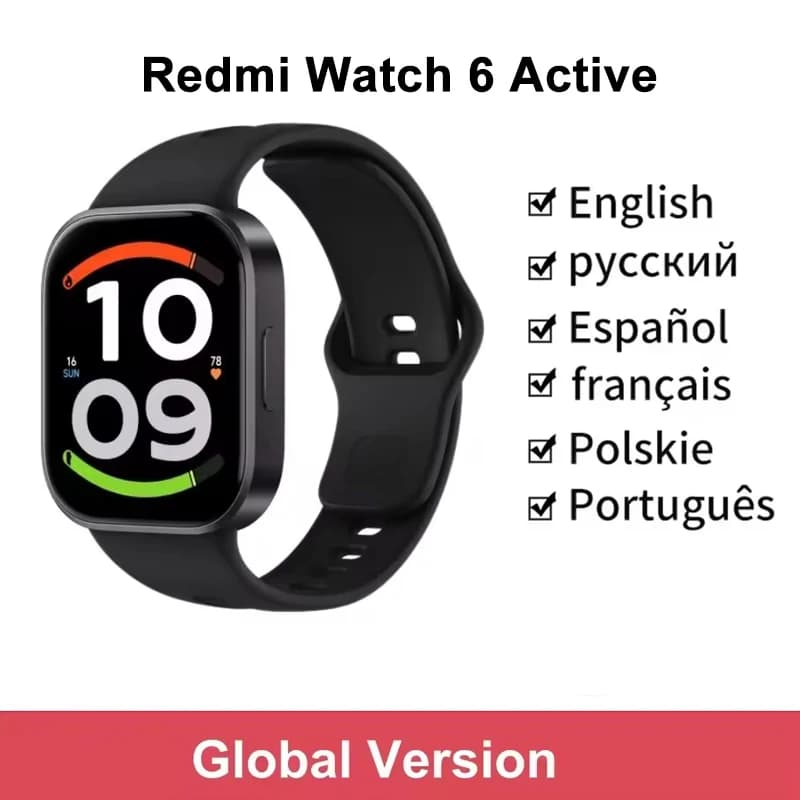 Global Version Xiaomi Redmi Watch 6 Active Smartwatch 1.85''AMOLED Screen 18 Days Battery Life Bluetooth Calling AOD Support