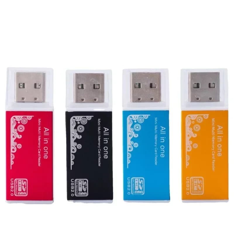 Adattatore per lettore di schede Micro SD 4 in 1 SDHC MMC USB Memoria SD T-Flash M2 MS Duo USB 2.0 Cavi per lettori di schede di memoria a 4 slot
