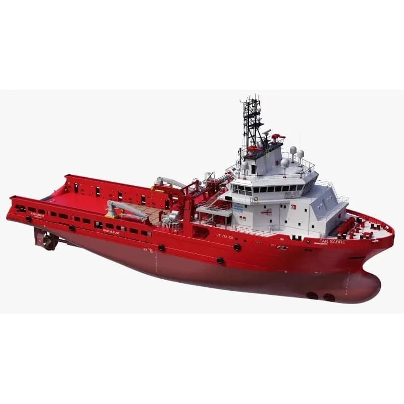 Nuovo Kit Modello di Barca RC da Assemblare 1/100 Ancora come Rimorchiatore UT 712 Fai da Te Stampa 3D Opzionale Prodotto Finito