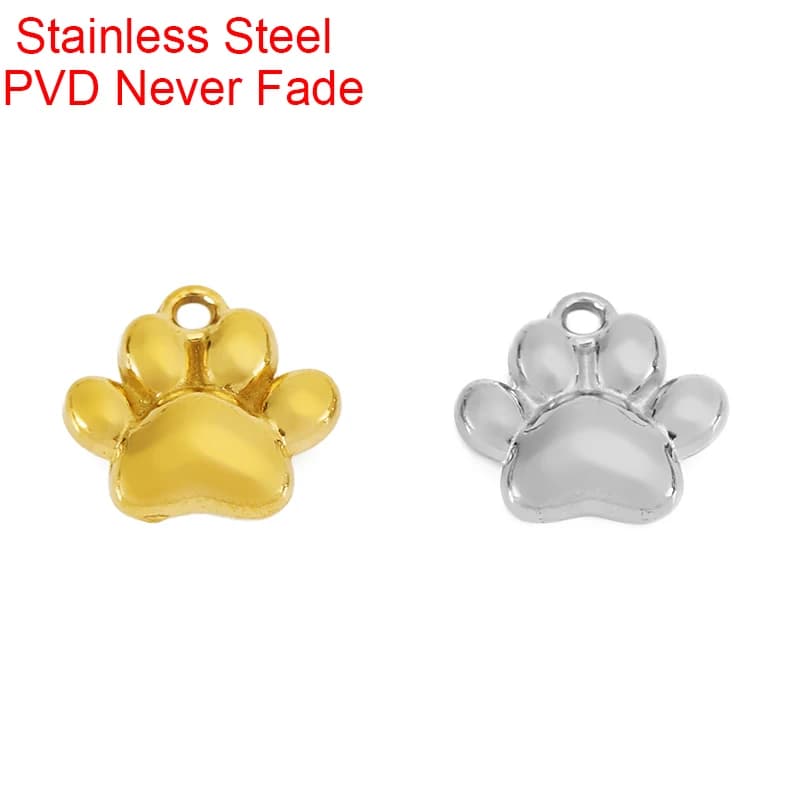 5 stainless steel dog claws pendants, beads, necklace pendants, never fade, earrings, diy bracelet pendants, jewelry creation