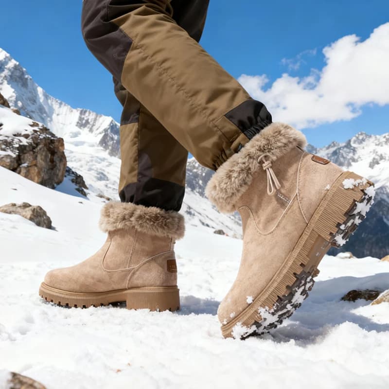 Fashionable Cotton Boots Snow Boots Hot Cotton Short Boots often Winter Casual High Top Comfortable Flats in Non-slip Plush