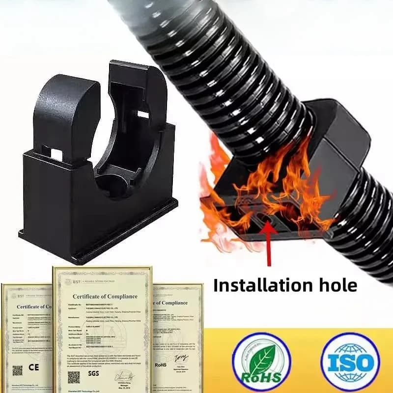 10 pezzi clip per tubo in plastica tubo a soffietto fibbia a cerchio limite morsetto per tubo staffa di supporto per montaggio organizzatore di cavi supporto di fissaggio