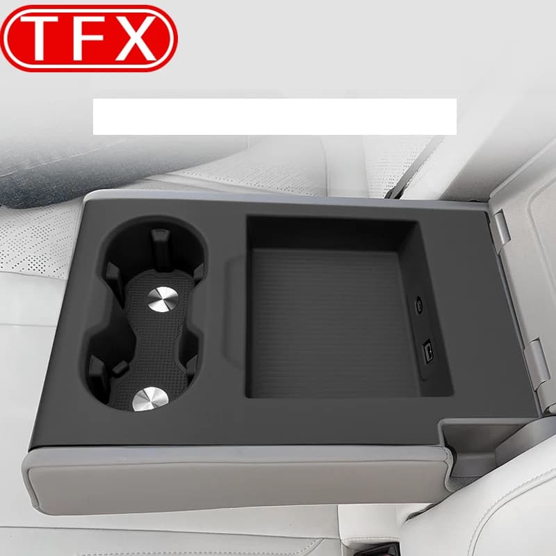 For Zeekr 7X 2024 2025 Car Second Row Storage Pad Arm In Silicone Water Cup Seats Hand-held Ammortizing Box Storage Accessories