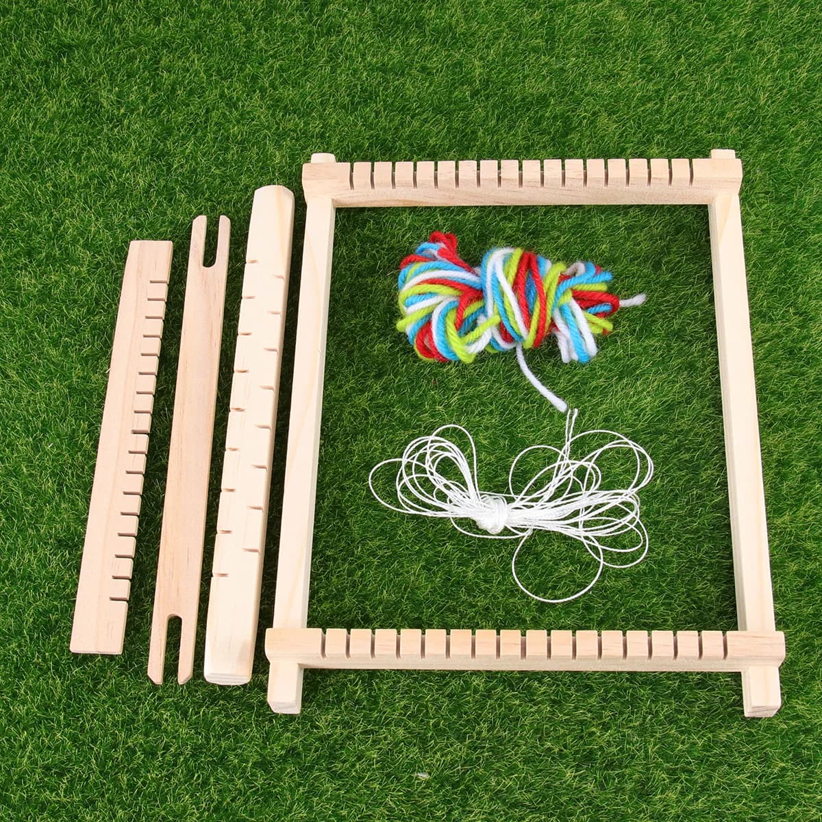 Wooden Loom Hand-Knitting Weaving Machine for Kids DIY Accessories Belt Scarf Creative Craft Tool Intellectual Development