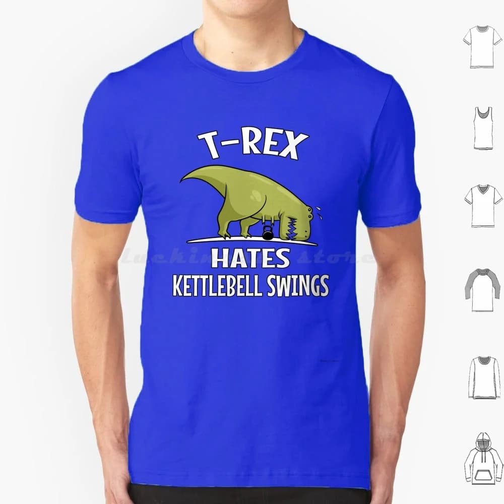 Dinosauro T-Rex Odio Kettlebell T Shirt 6xl Cotone Cool Tee T Rex Dinosauro Tyrannosaurus Rex Divertente Dinosauro T Rex Braccia Corte