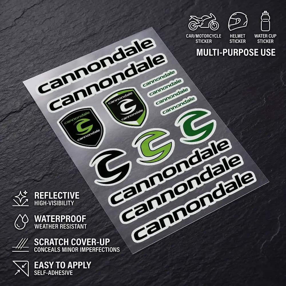 FOR Cannondale Universal Multi-Purpose Reflective Waterproof Stickers Scratch Conceal For Auto Bike Helmet Mug Fridge Decoration