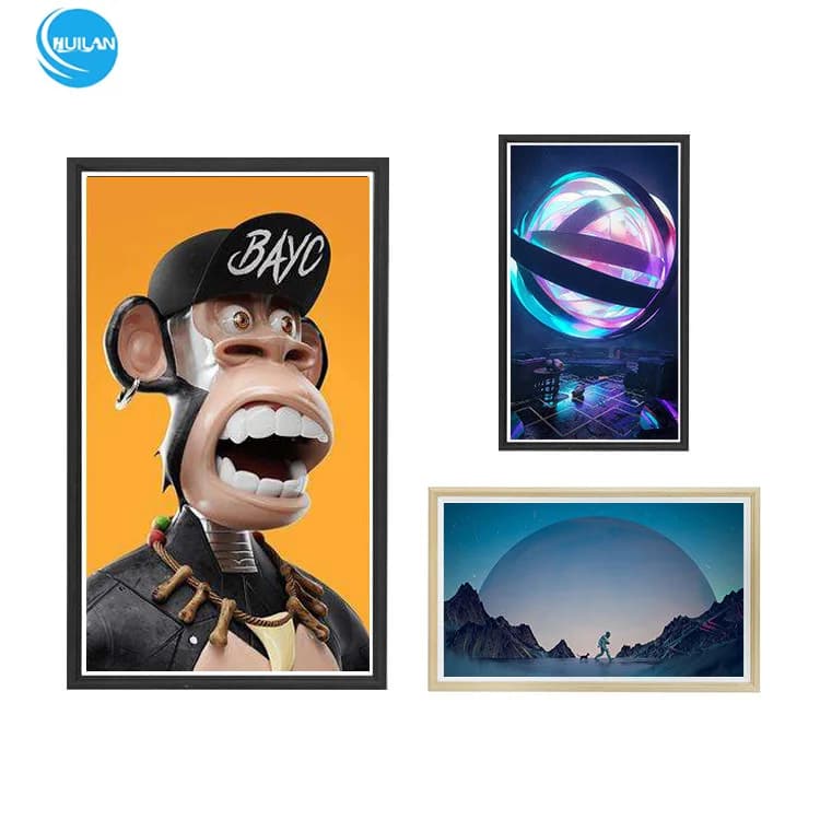 Large Size 21.5" 32" 43" 55" Acrylic Digital Photo Frames Gallery Display WiFi Connectivity Android Compatibility 4K Video