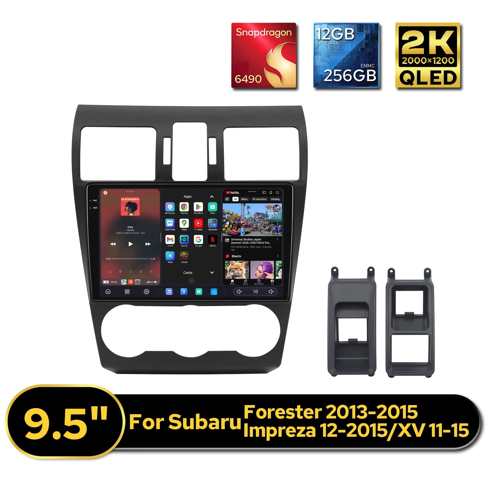 Autoradio Intelligent from 9,5 Pollici per Subaru Forester 2013-2015, Impreza 2012-2015, XV 2011-2015, Multimedia Android System 12GB Plug& Play