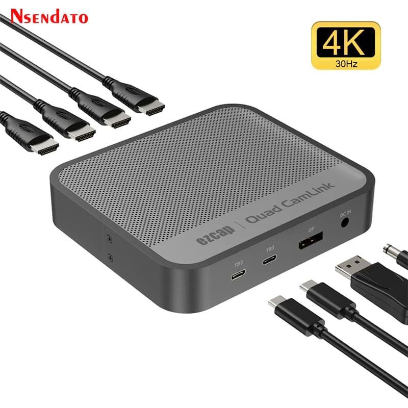 Ezcap362 Quad CamLink Scheda di acquisizione video HDMI a 4 canali Thunderbolt 4K 30fps RGB24 1080P60 per videocamere DSLR