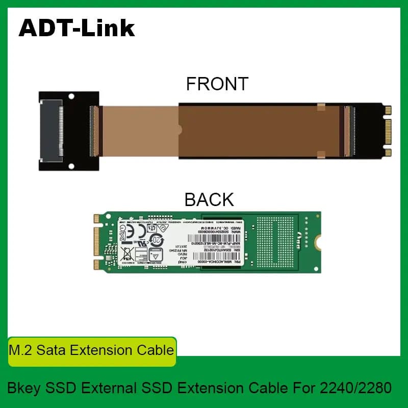 Cavo di prolunga M.2 Sata Bkey SSD Cavo di prolunga esterno Ngff SSD per accessori per PC da gioco USB SATA 2240/2280