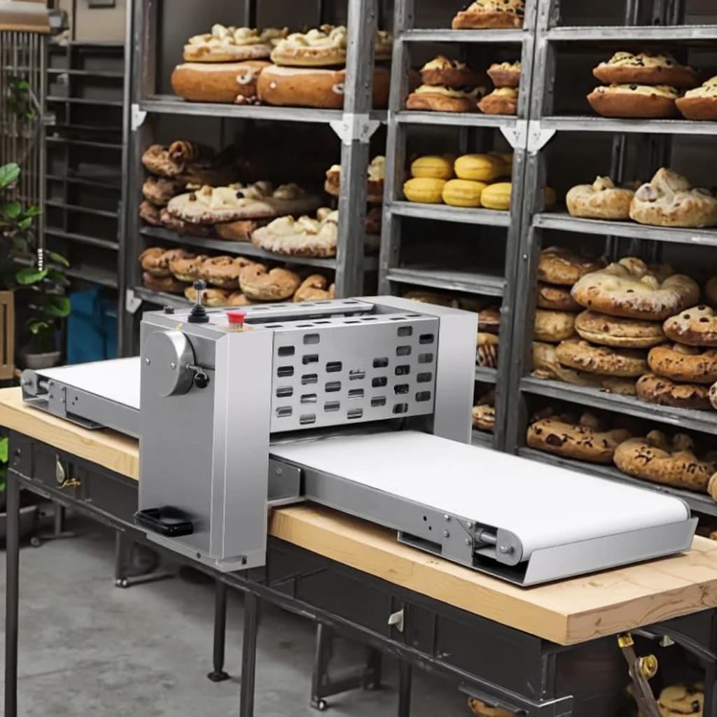 Sfogliatrice per pasta elettrica da tavolo 220V per uso domestico-Macchina per pasta Laminazione Croissant Pressa per impasto e pasticceria a rulli