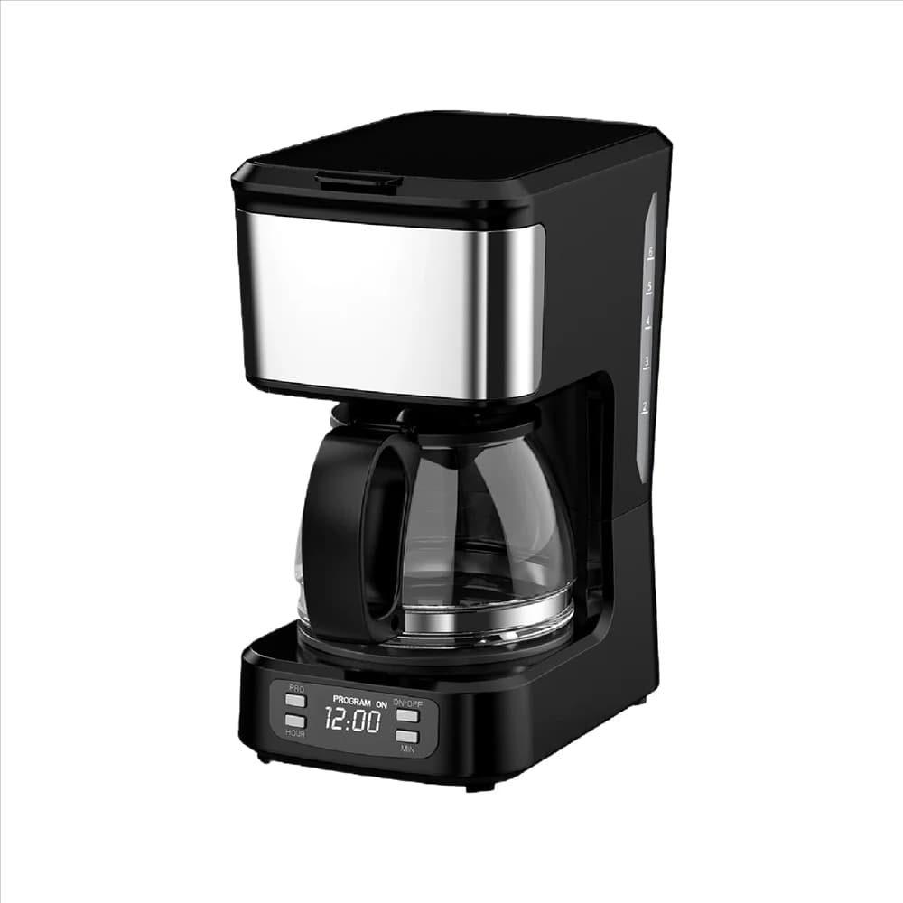 Electric Power 12-Cup Automatic Drip Coffee Maker with Plastic and Stainless Steel Carafe