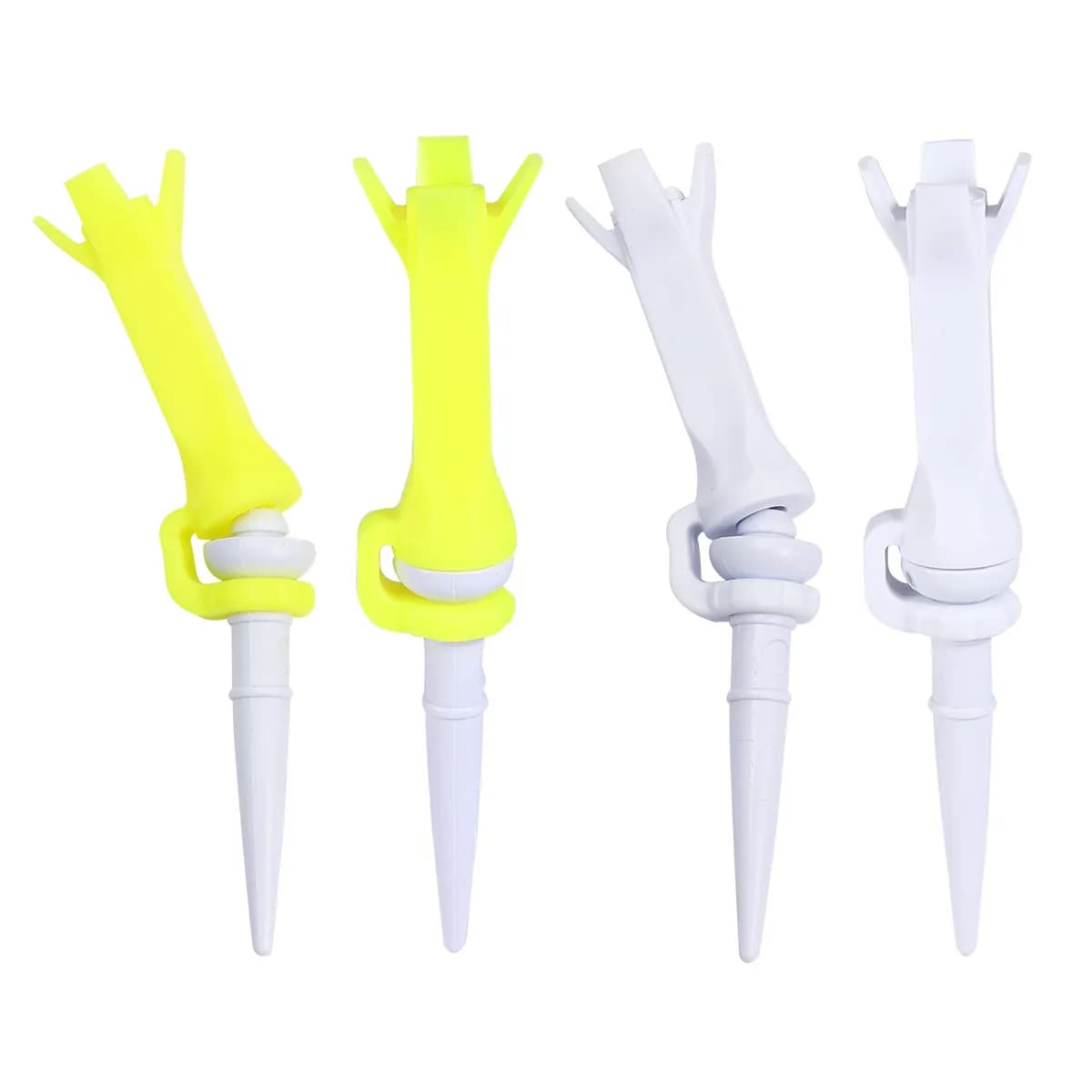 4 tee da golf in plastica ecologica, chiodi per palline con prestazioni affidabili, mantengono la palla stabile, riducono i danni ai tee, per lo sport