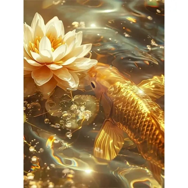 SDOYUNO Diamond Art Painting Koi Fish Mosaic 5D DIY Diamond Embroidery Sale Animal Cross Stitch Rhinestones Pictures Home Decor