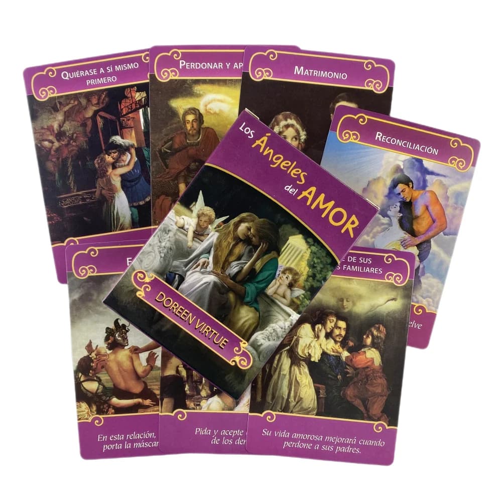 Spagnolo Los Angels Del Amor Oracle Cards Gioco Fortune-telling Tarocchi Divinazione Edizione Creatività Messaggi Mazzo da tavolo