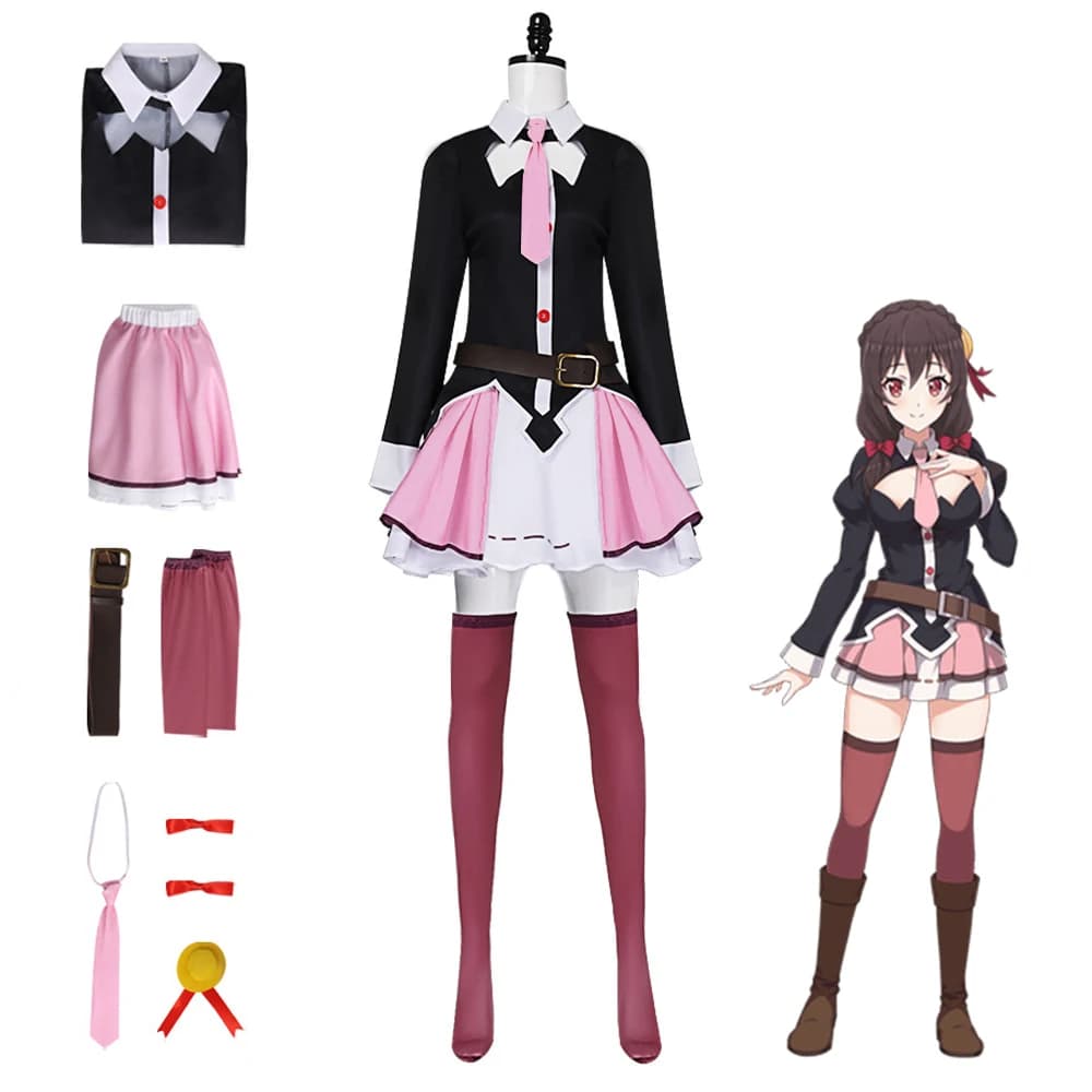 Yunyu Costumi Cosplay Anime Konosuba Gioco di ruolo Uniforme Halloween Carnevale Party Outfit per le donne