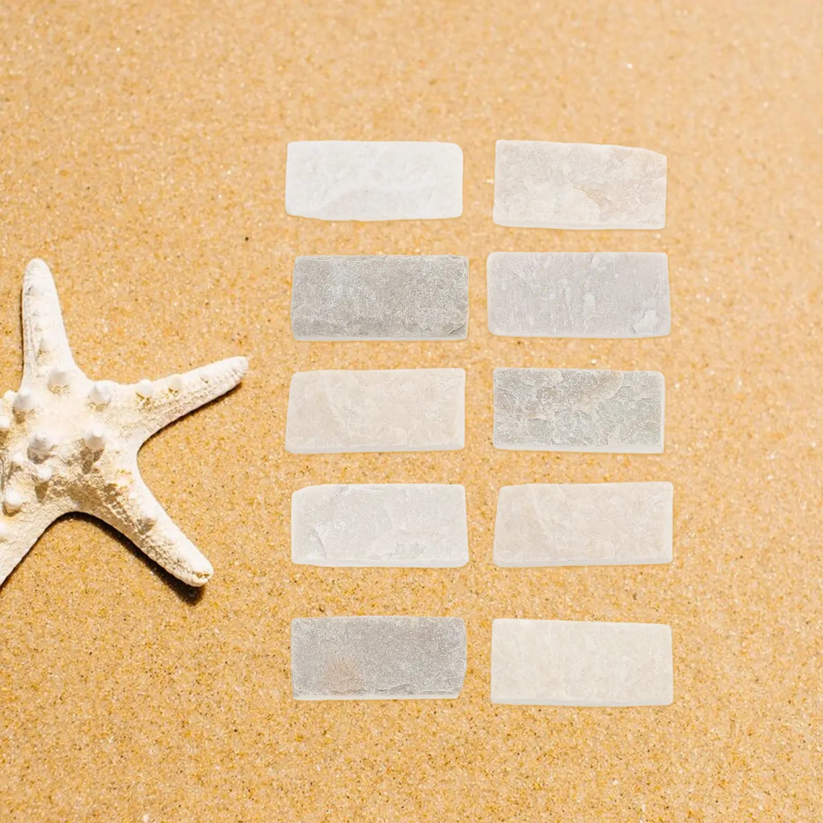 10Pcs Natural Stone Slices for Aquarium Landscaping Turtle Basking Platform Reptile Climbing Decor Fish Tank Rocks Small Fish