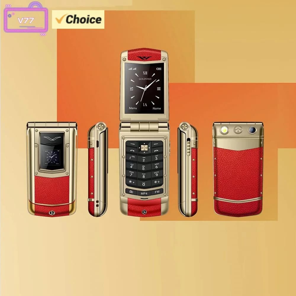 V77 Ayxta GSM CellPhone 2.4inches MTK Dual SIM Dual Standby Flashlight Music Player Bluetooth Flip Mobile Phone