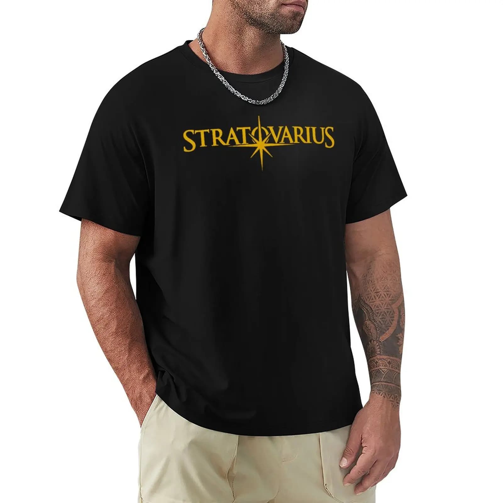 STRATOVARIUS BAND T-Shirt Heavy Duty Casual Work Tee