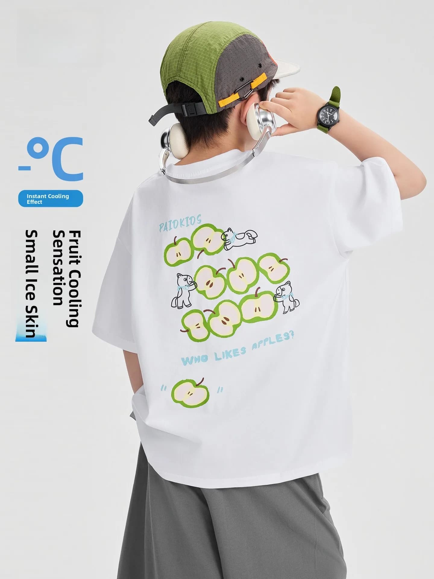 Casual Cartoon Print Half Sleeve T-Shirt for Boys Children's Summer Fashionable Cotton Polyester Blend Short Sleeve Top
