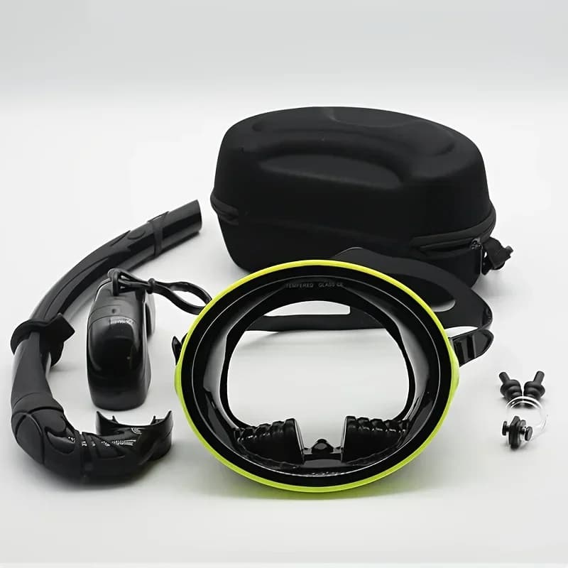 Professional oval-shaped snorkeling mask, diving glasses, diving equipment, snorkeling set for underwater fishing