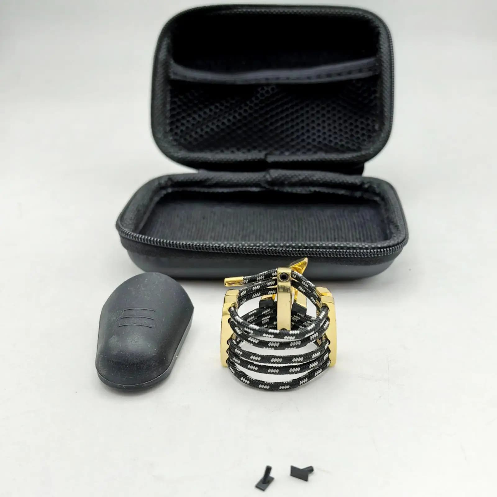 Mouthpiece Ligature Metal Clamp for Alto Soprano Tenor Saxophone Clarinet Secure Fit Musical Instrument