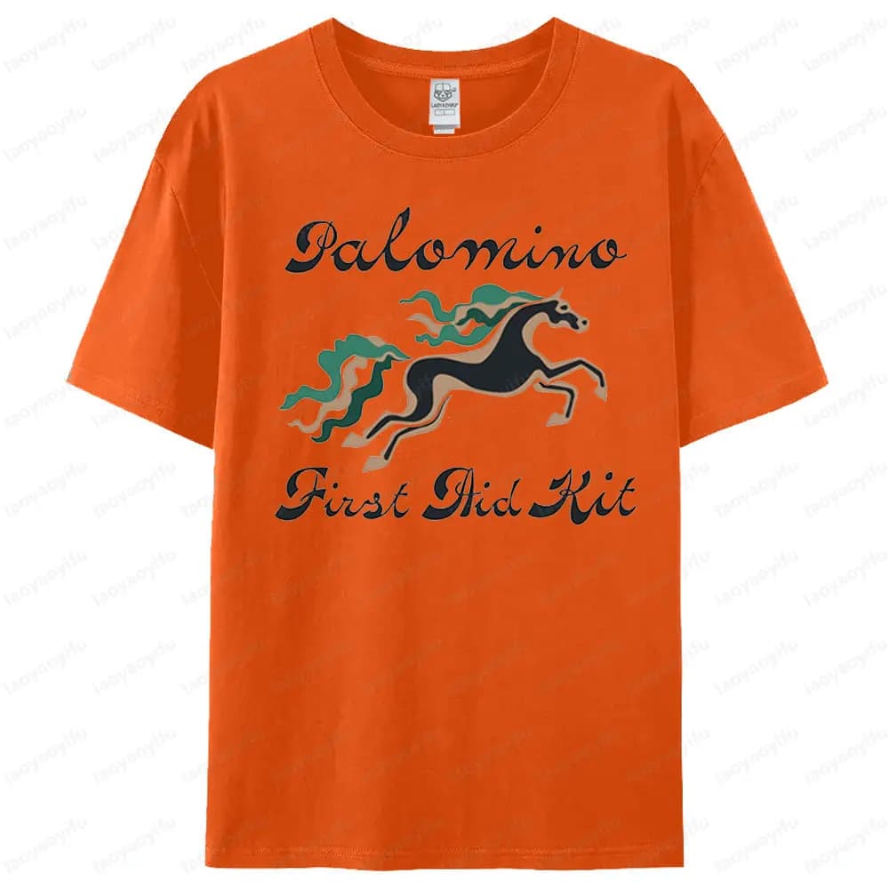 Kit di pronto soccorso Illustrazione cavallo T-shirt da uomo Design creativo Arte Estetica Tshirt Nuovo stile Moda Uomo Donna Girocollo Tees