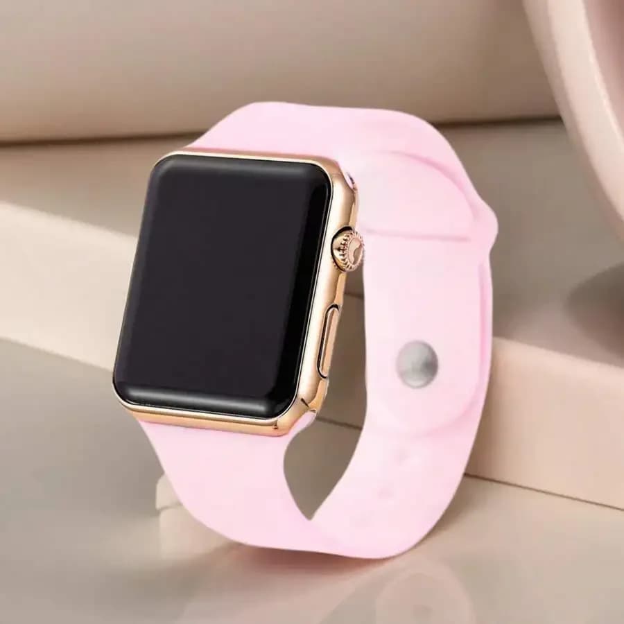 6/1pc Women's Fashion Minimalist Elegant LED Digital Display Electronic Watch, Paired With Butterfly Bracelet Necklace Ring