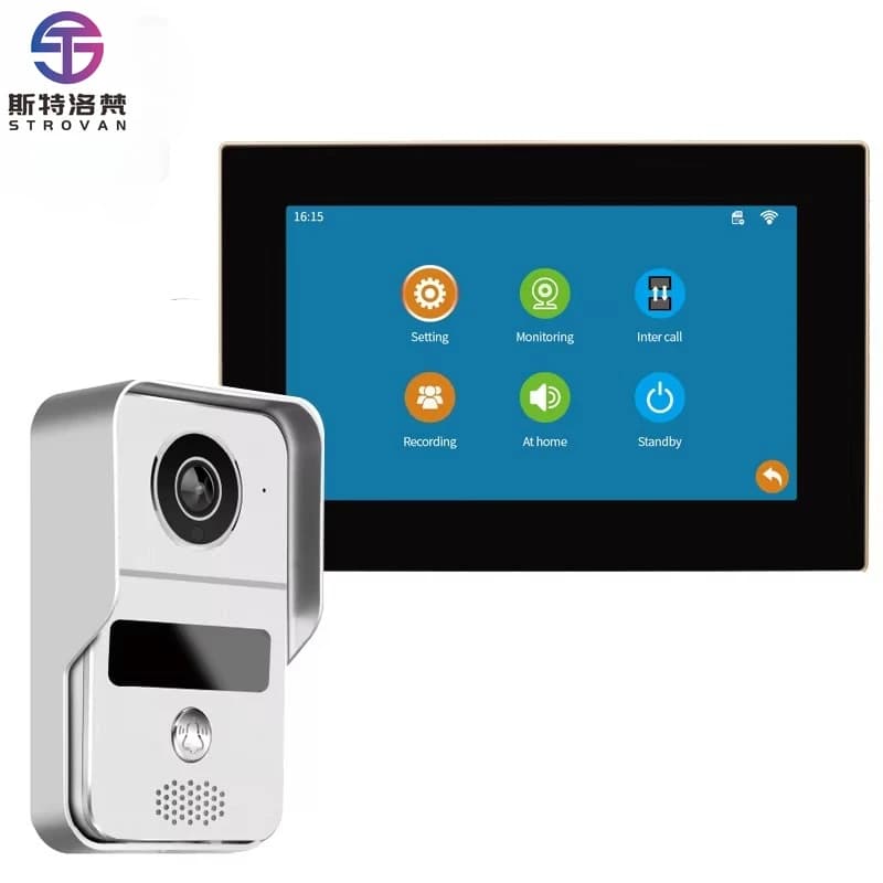 7 Inch Screen Smart Wireless Ip Audio Intercom Video Door Phone Viewer Unlock Wifi Peephole Door Bell Doorbell