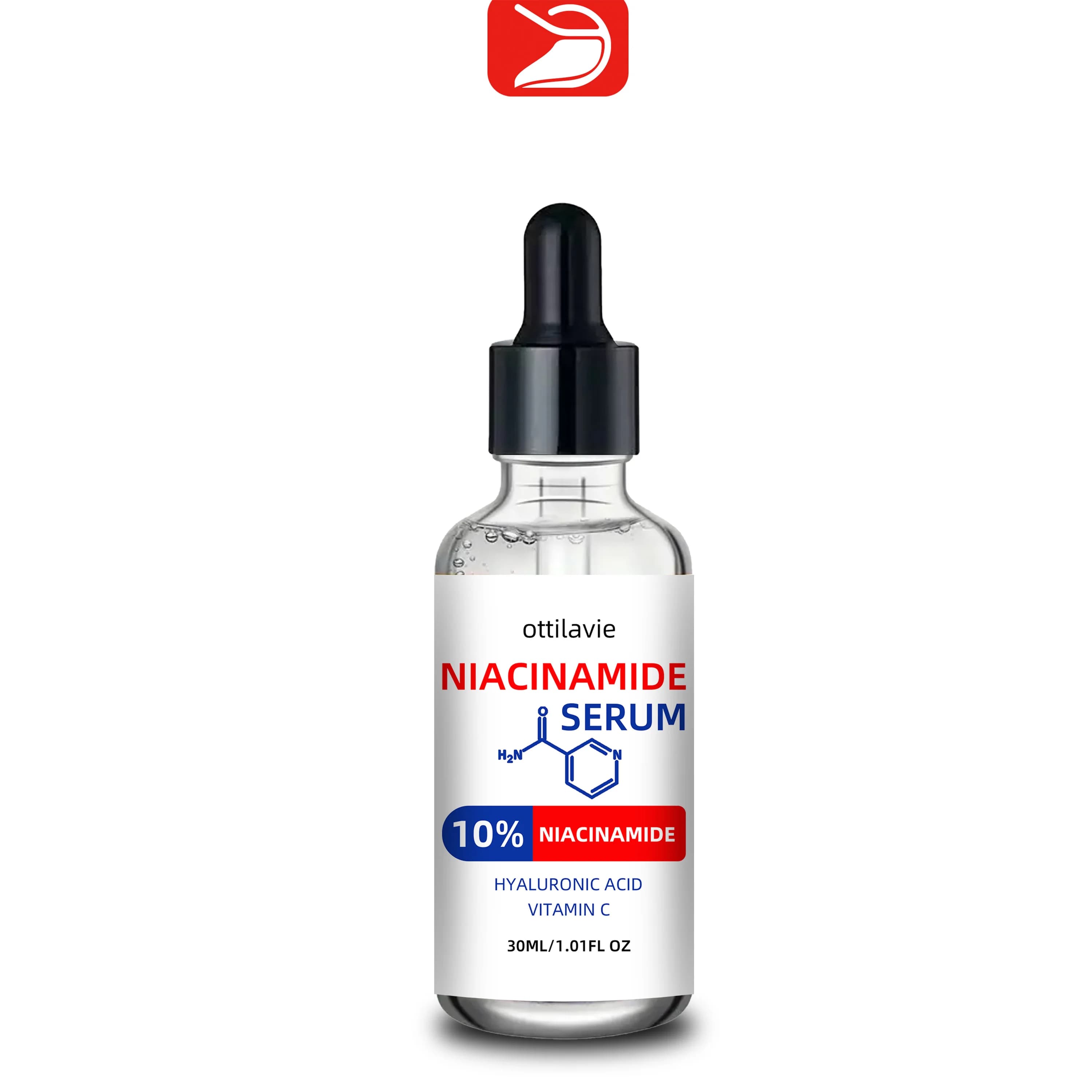 Ottilavie 10% Niacinamide Serum – Adatto a tutti i tipi di pelle, ad assorbimento rapido, non grasso, illumina il tono della pelle,