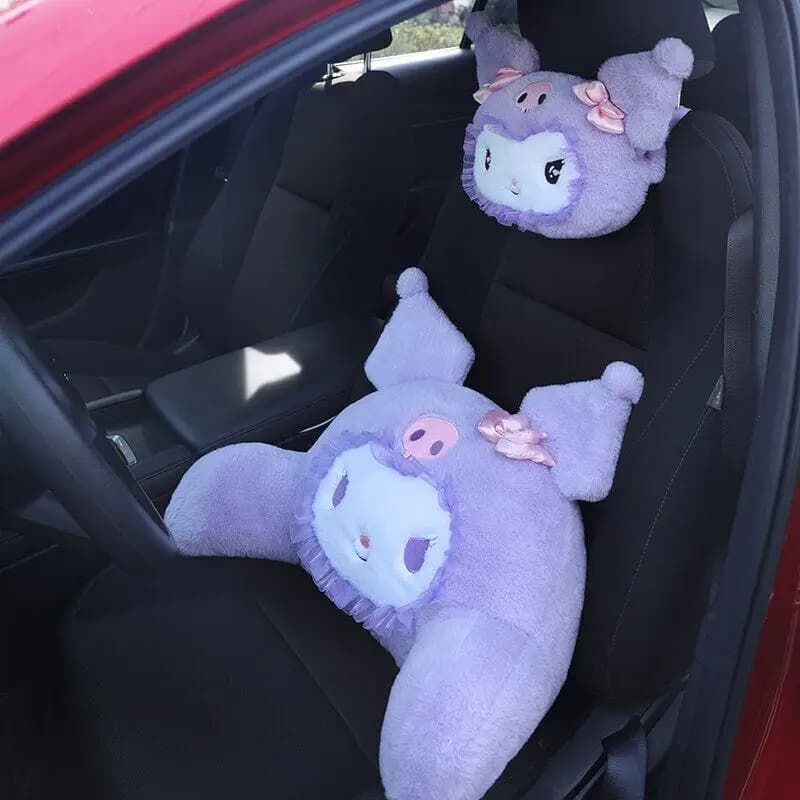 Cuscino per Poggiatesta Auto a Forma di Cartone Animato, Protezione per il Collo, Cuscino Lombare per Interni Auto per Ragazze