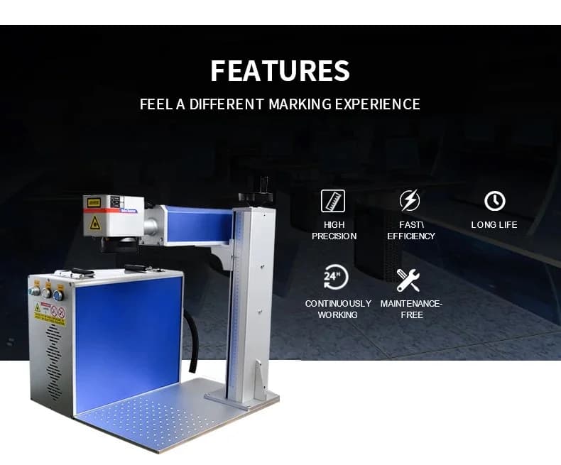 Fiber Laser Marking Engraving Machine On Metal Lightburn Jpt Mopa M7 Laser Power 20W 30W 50W 60W 100W