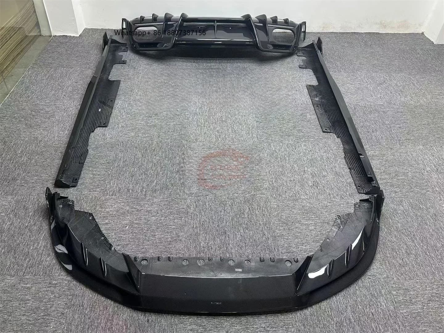 PK Style Carrozzeria Kit in Carbon Fiber Bucket: Front lip, Side Spoiler, Diffuser and Back Lip for Ferrari Roma